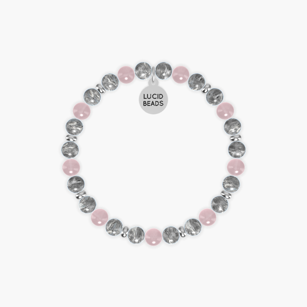 Labradorite and Rose Quartz Bracelet