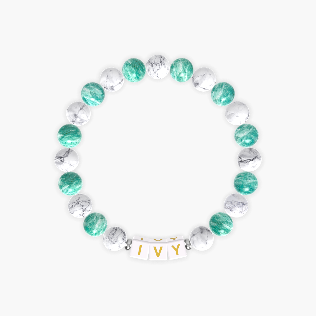 Howlite and Amazonite Bracelet