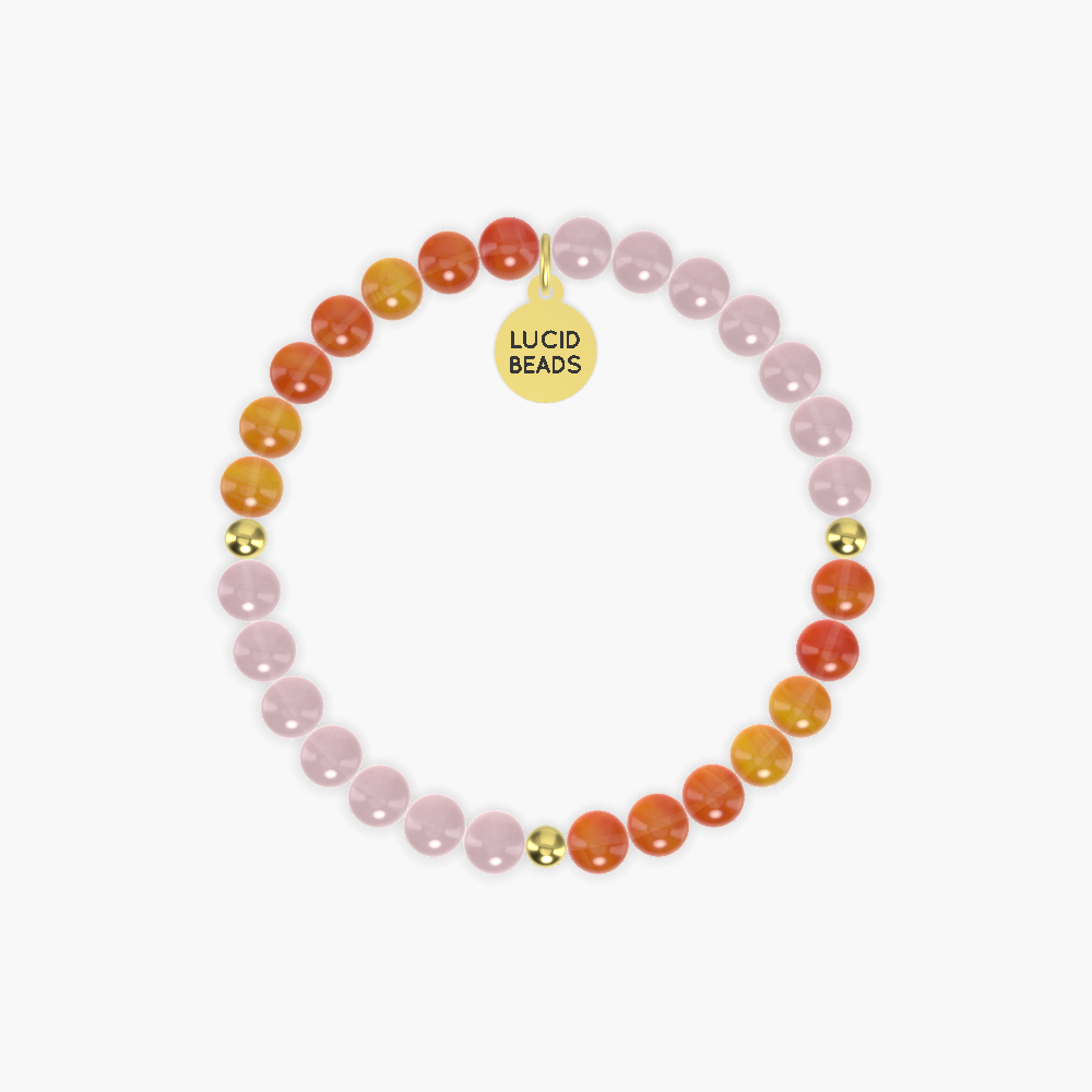Carnelian and Rose Quartz Bracelet