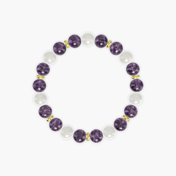 Amethyst and Moonstone Bracelet