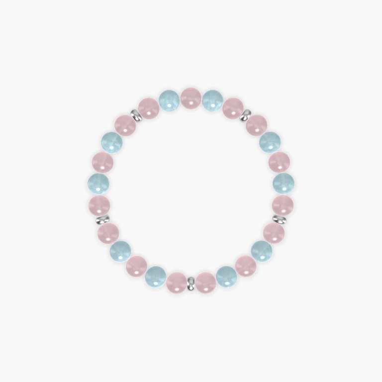 Rose Quartz and Aquamarine Bracelet