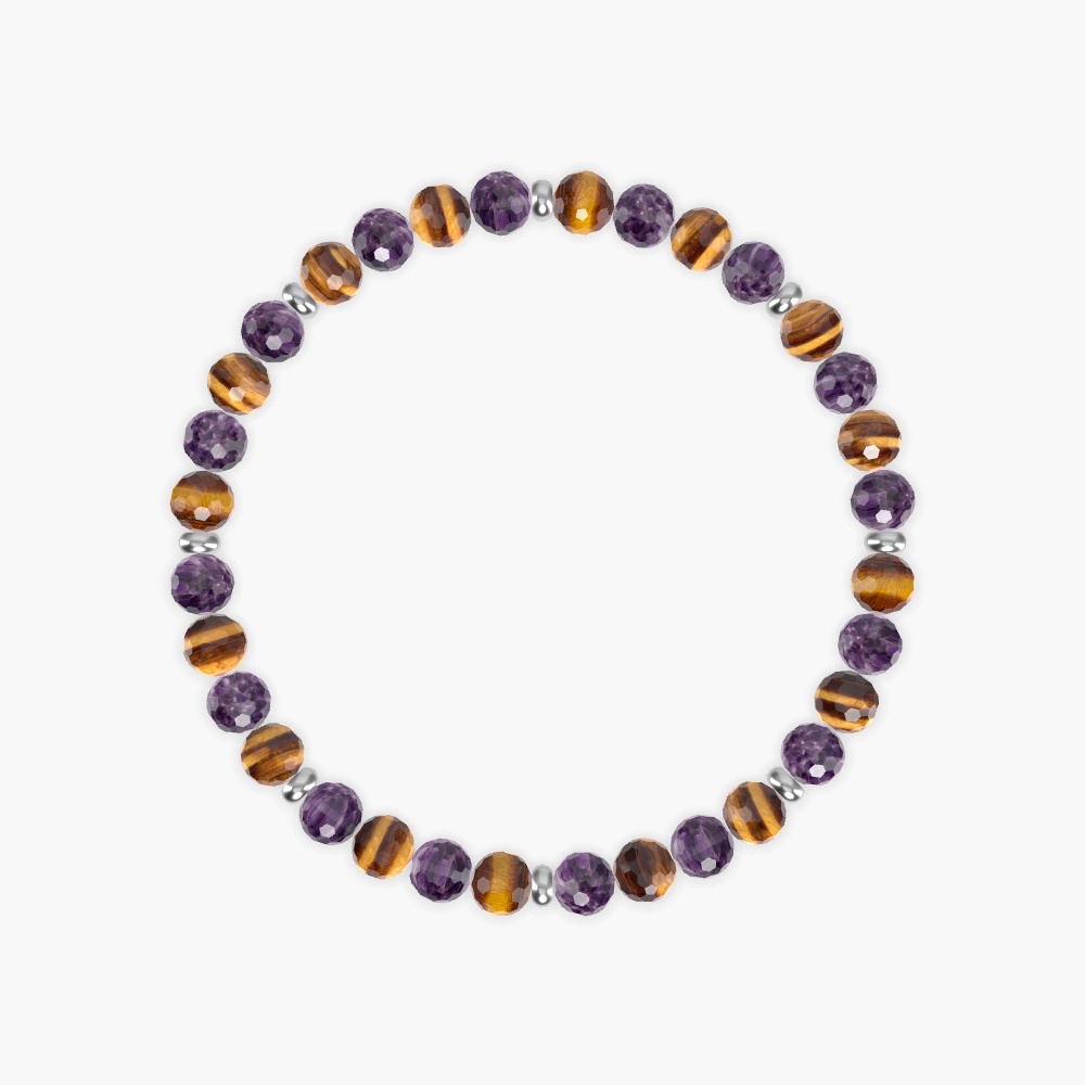 Amethyst and Tiger Eye Bracelet