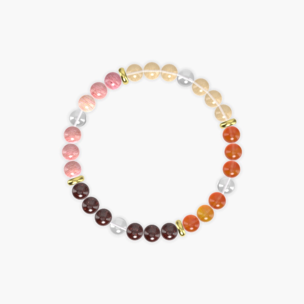 Garnet, Carnelian, Citrine and more Gemstone Bracelet