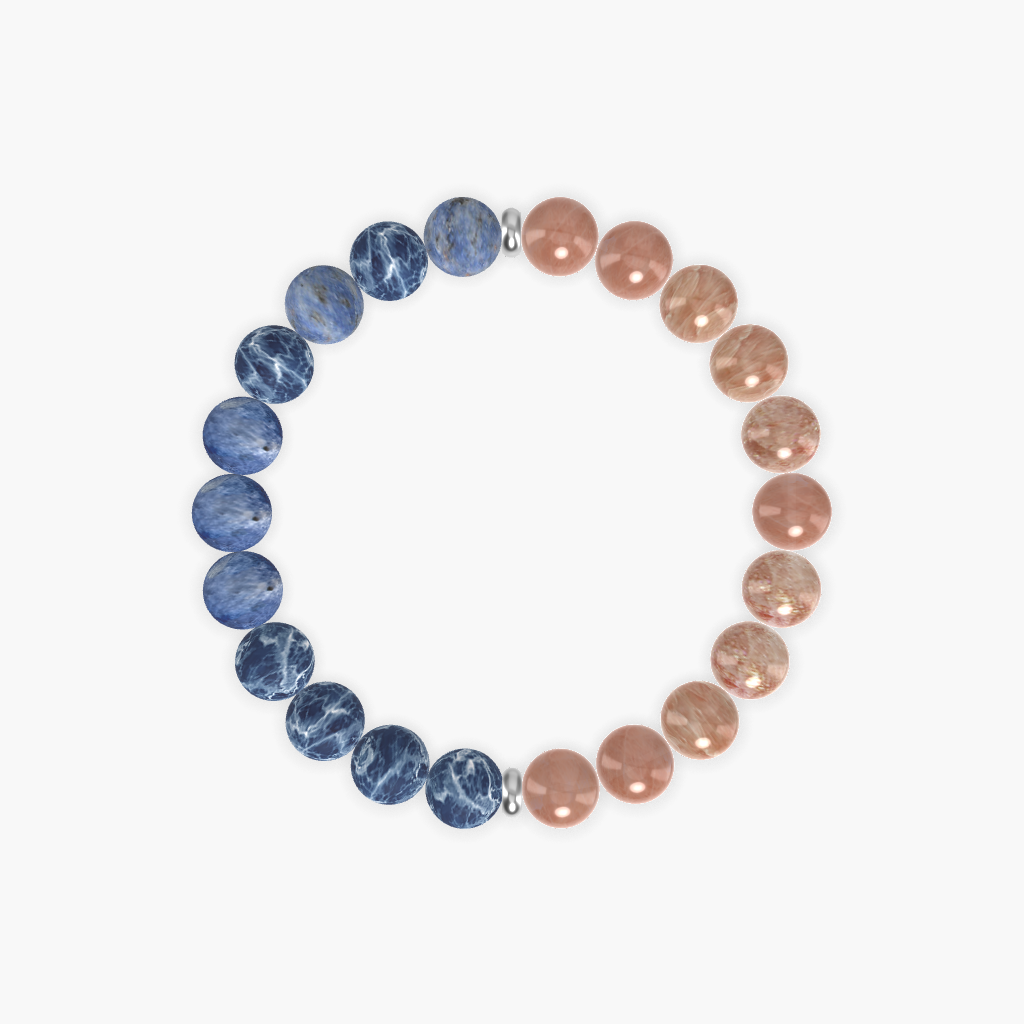 Sunstone and Sodalite Bracelet