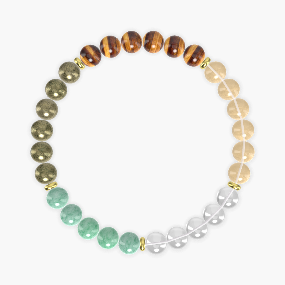 Tiger Eye, Pyrite, Citrine and more Gemstone Bracelet