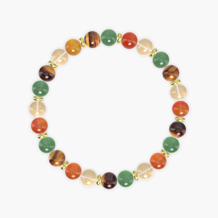 Tiger Eye, Aventurine, Citrine and more Gemstone Bracelet