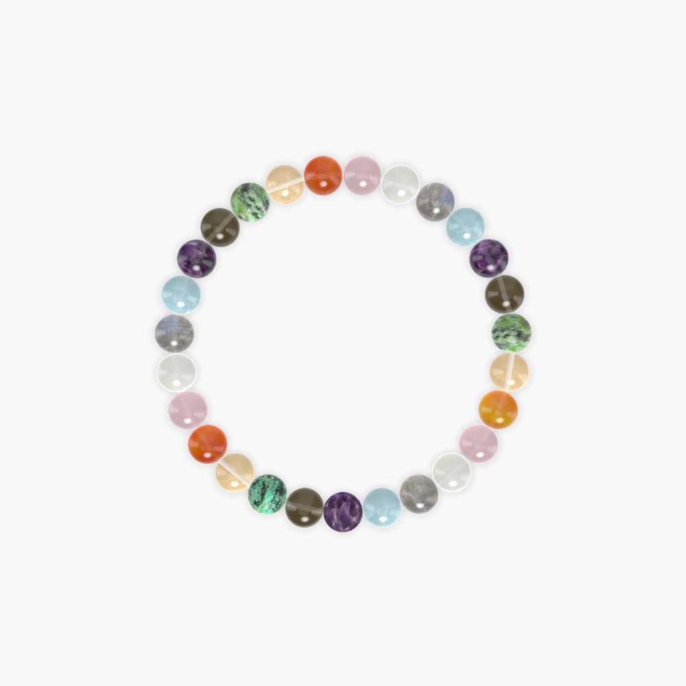 Amethyst, Aquamarine, Labradorite and more Gemstone Bracelet