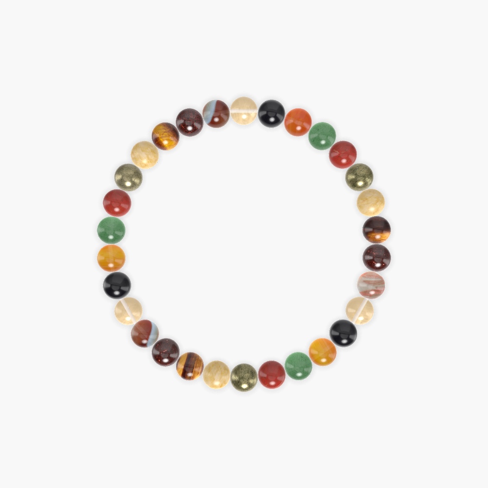 Pyrite, Red Jasper, Aventurine and more Gemstone Bracelet