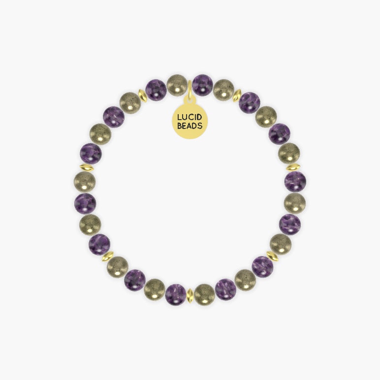 Pyrite and Amethyst Bracelet