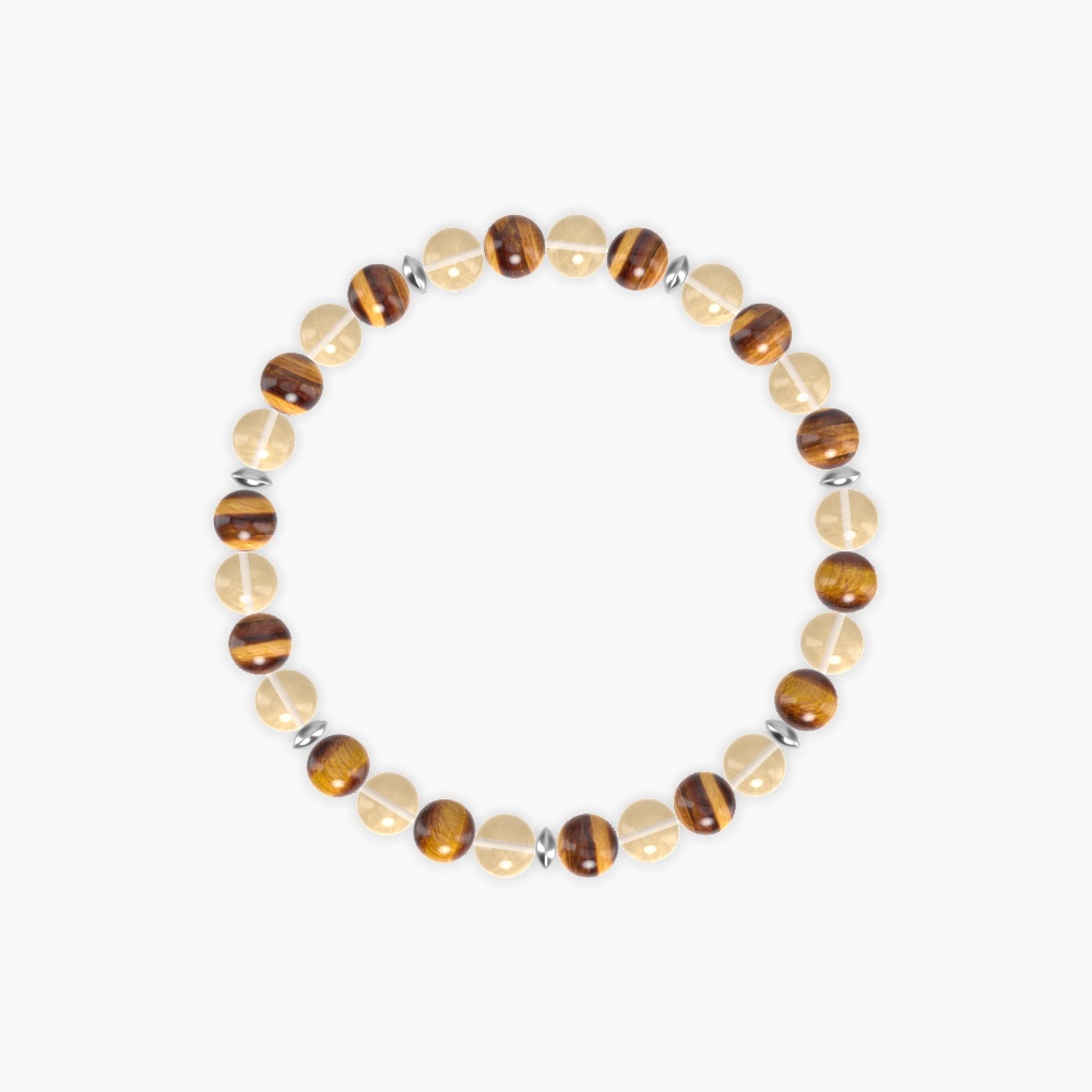Tiger Eye and Citrine Bracelet