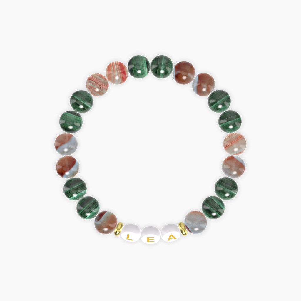 Sardonyx and Malachite Bracelet