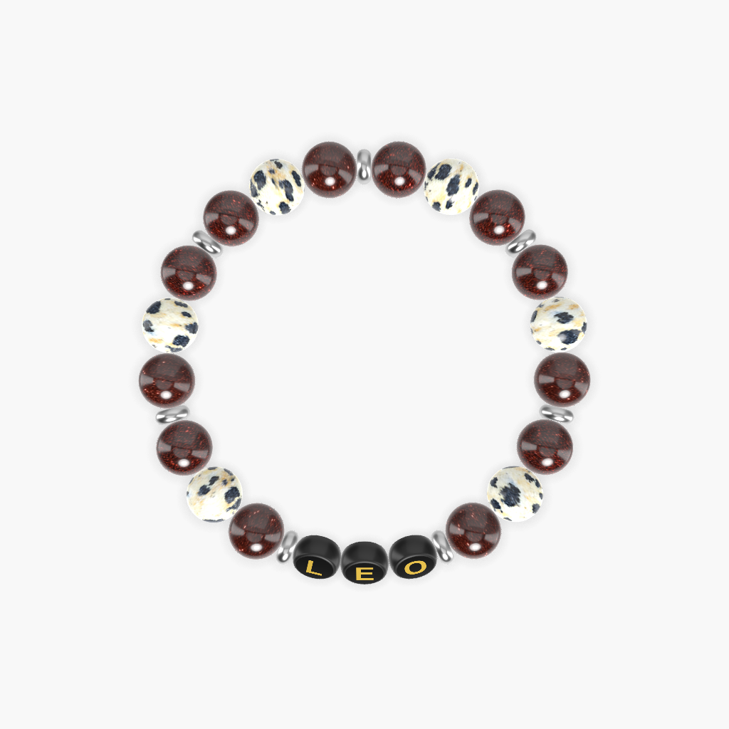 Garnet and Dalmatian Jasper Bracelet