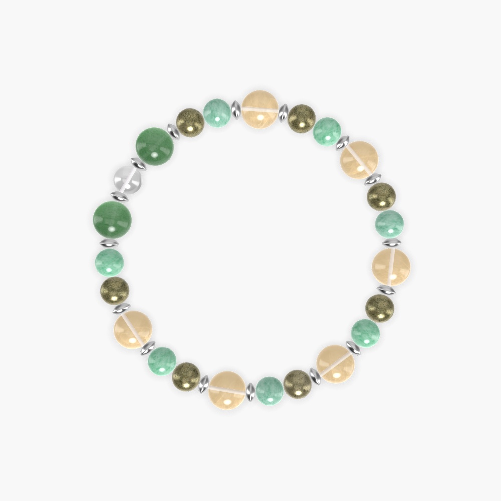Green Jade, Pyrite, Citrine and more Gemstone Bracelet