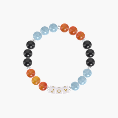 Aquamarine, Black Tourmaline and Carnelian Bracelet