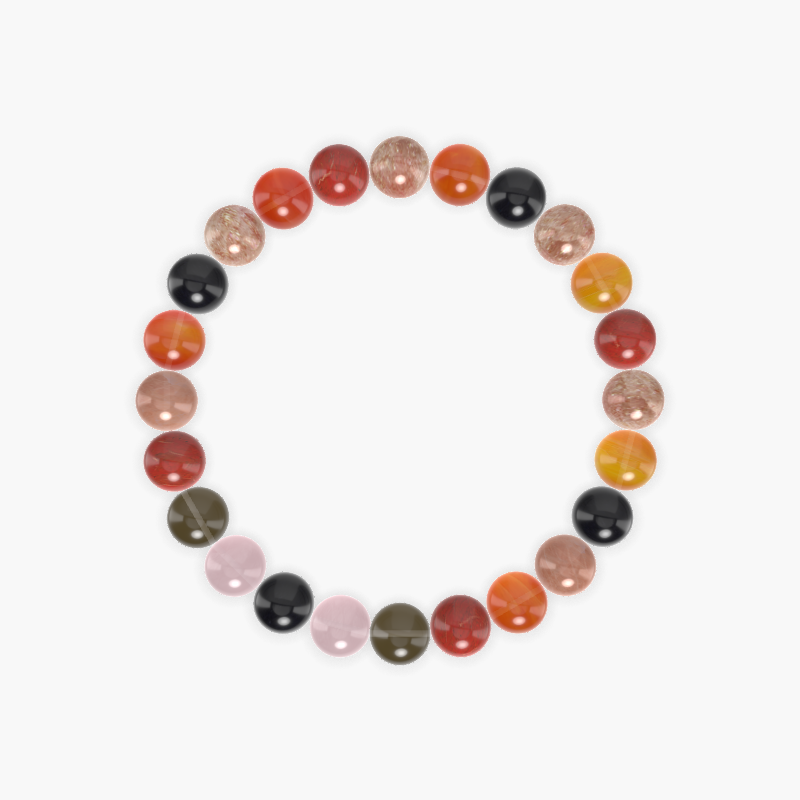Carnelian, Sunstone, Red Jasper and more Gemstone Bracelet