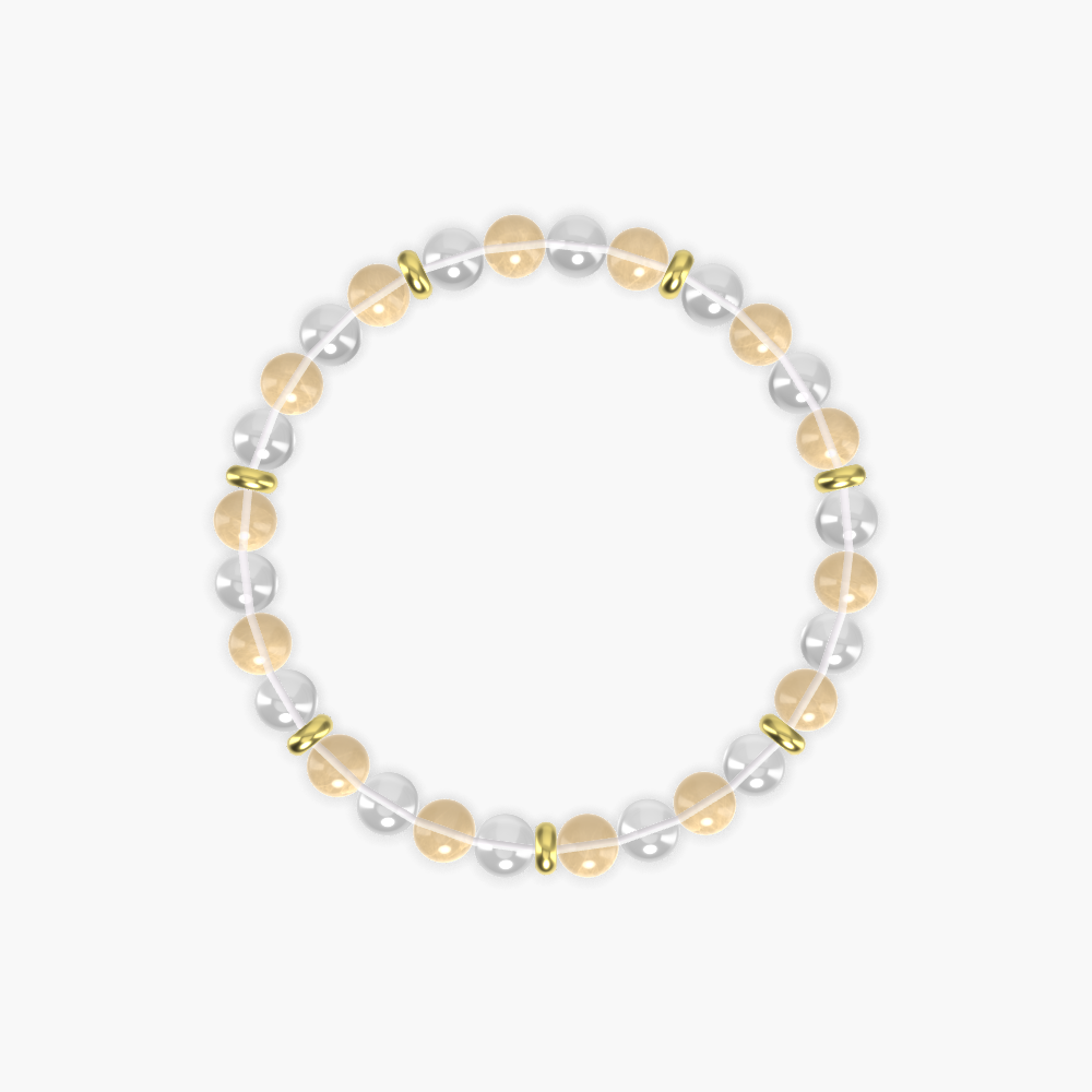 Radiant Hope - Citrine and Clear Quartz Bracelet
