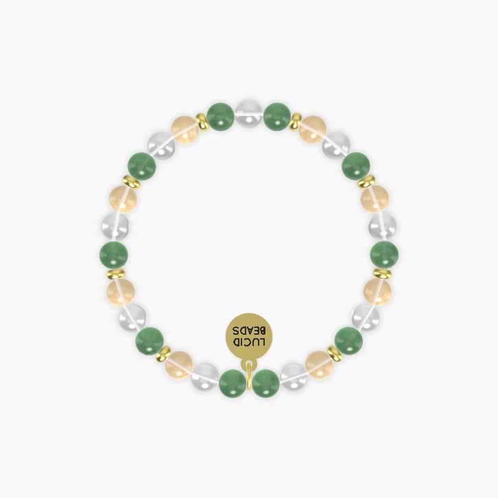 Aventurine, Clear Quartz and Citrine Bracelet