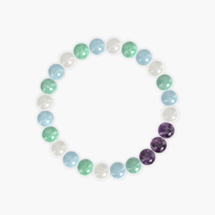 Moonstone, Aquamarine, Green Jade and more Gemstone Bracelet