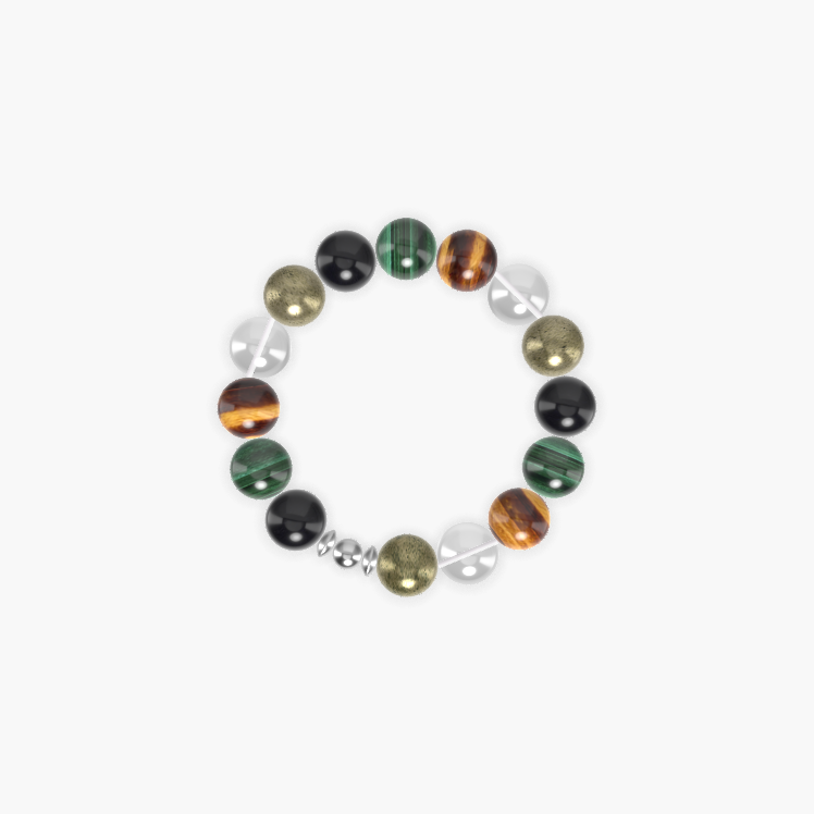 Pyrite, Clear Quartz, Tiger Eye and more Gemstone Bracelet