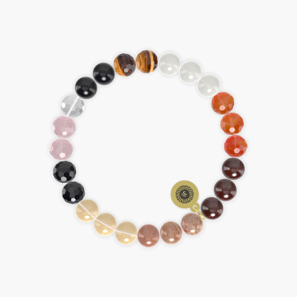 Sunstone, Garnet, Carnelian and more Gemstone Bracelet