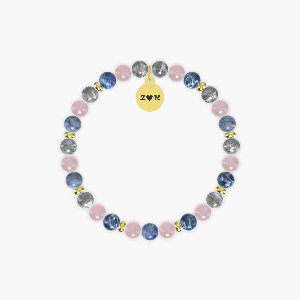 Rose Quartz, Sodalite and Labradorite Bracelet