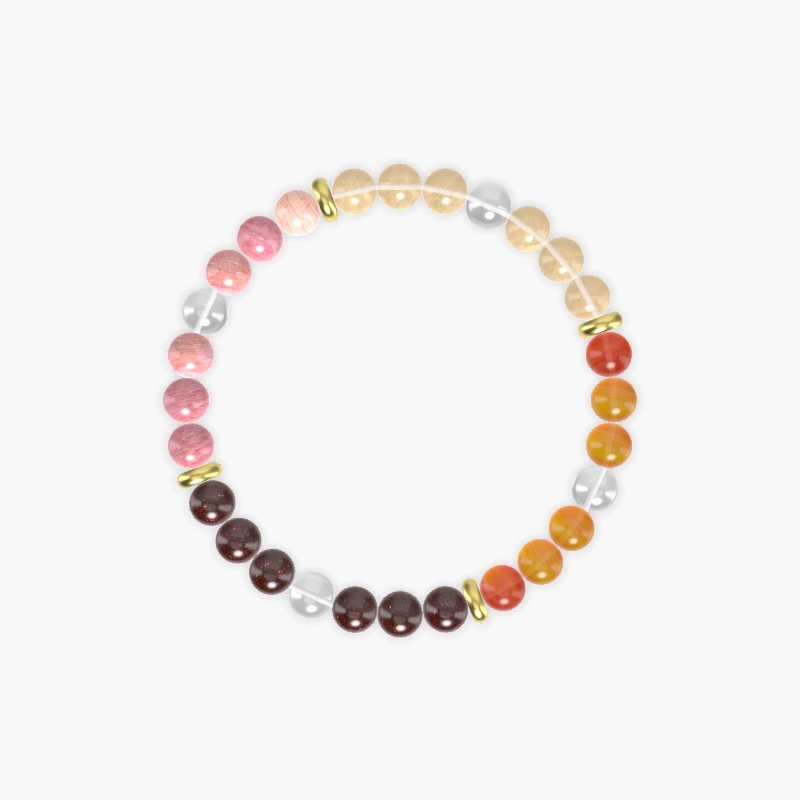Garnet, Carnelian, Citrine and more Gemstone Bracelet