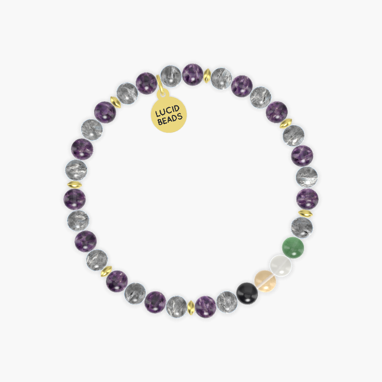 Labradorite, Amethyst, Black Tourmaline and more Gemstone Bracelet