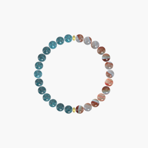 Sardonyx and Apatite Bracelet