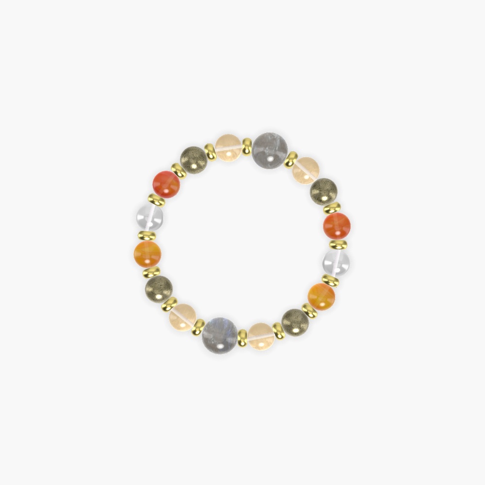 Citrine, Pyrite, Carnelian and more Gemstone Bracelet