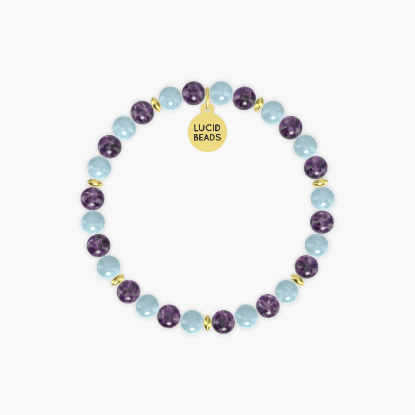 Amethyst and Aquamarine Bracelet