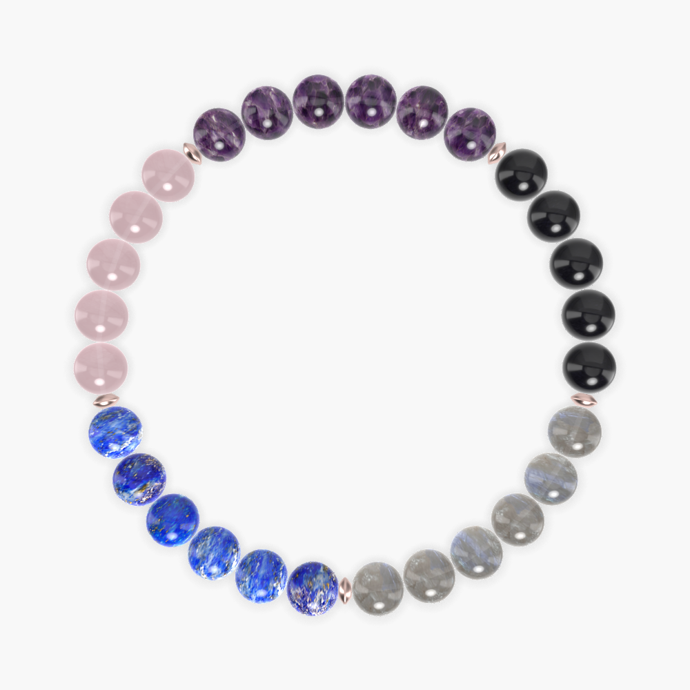 Labradorite, Amethyst, Lapis Lazuli and more Gemstone Bracelet