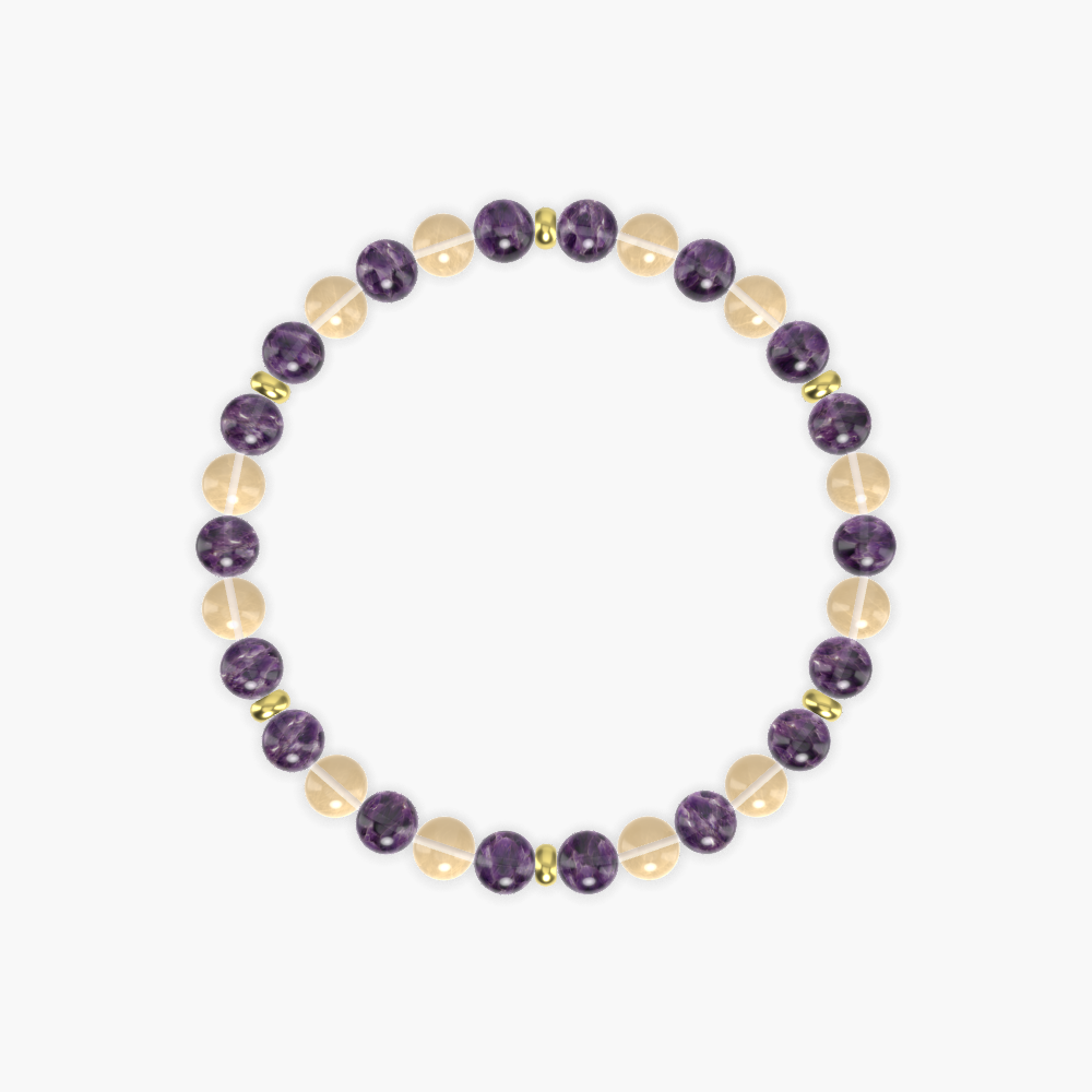Radiant Guardian - Amethyst and Citrine Bracelet