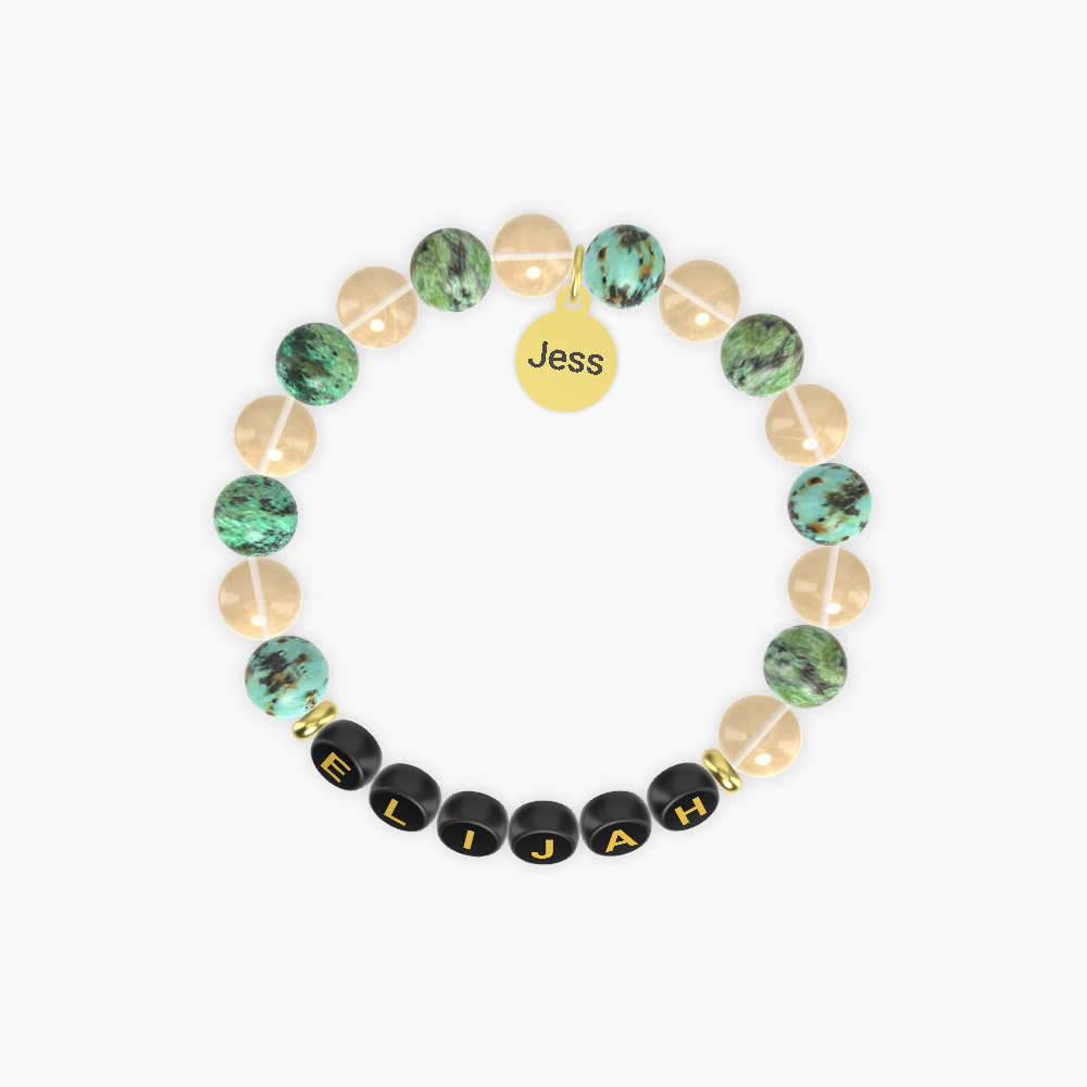 Citrine and African Turquoise Bracelet