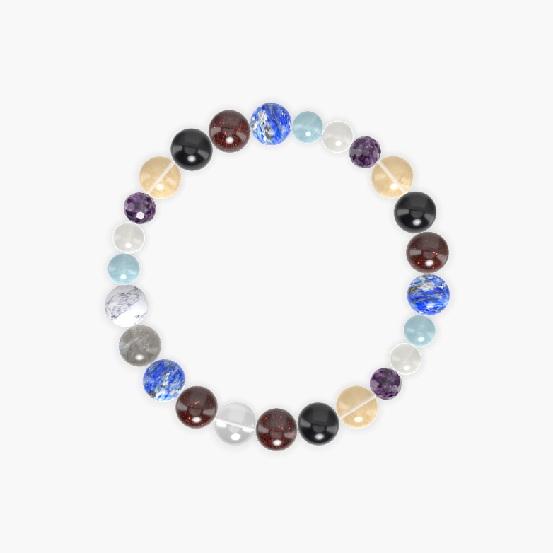 Garnet, Black Tourmaline, Citrine and more Gemstone Bracelet