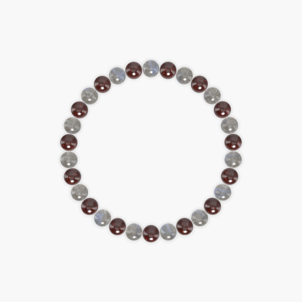 Garnet and Labradorite Bracelet