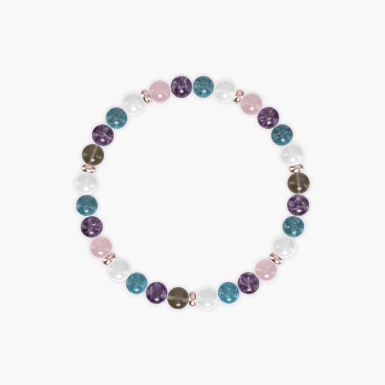 White Jade, Apatite, Amethyst and more Gemstone Bracelet