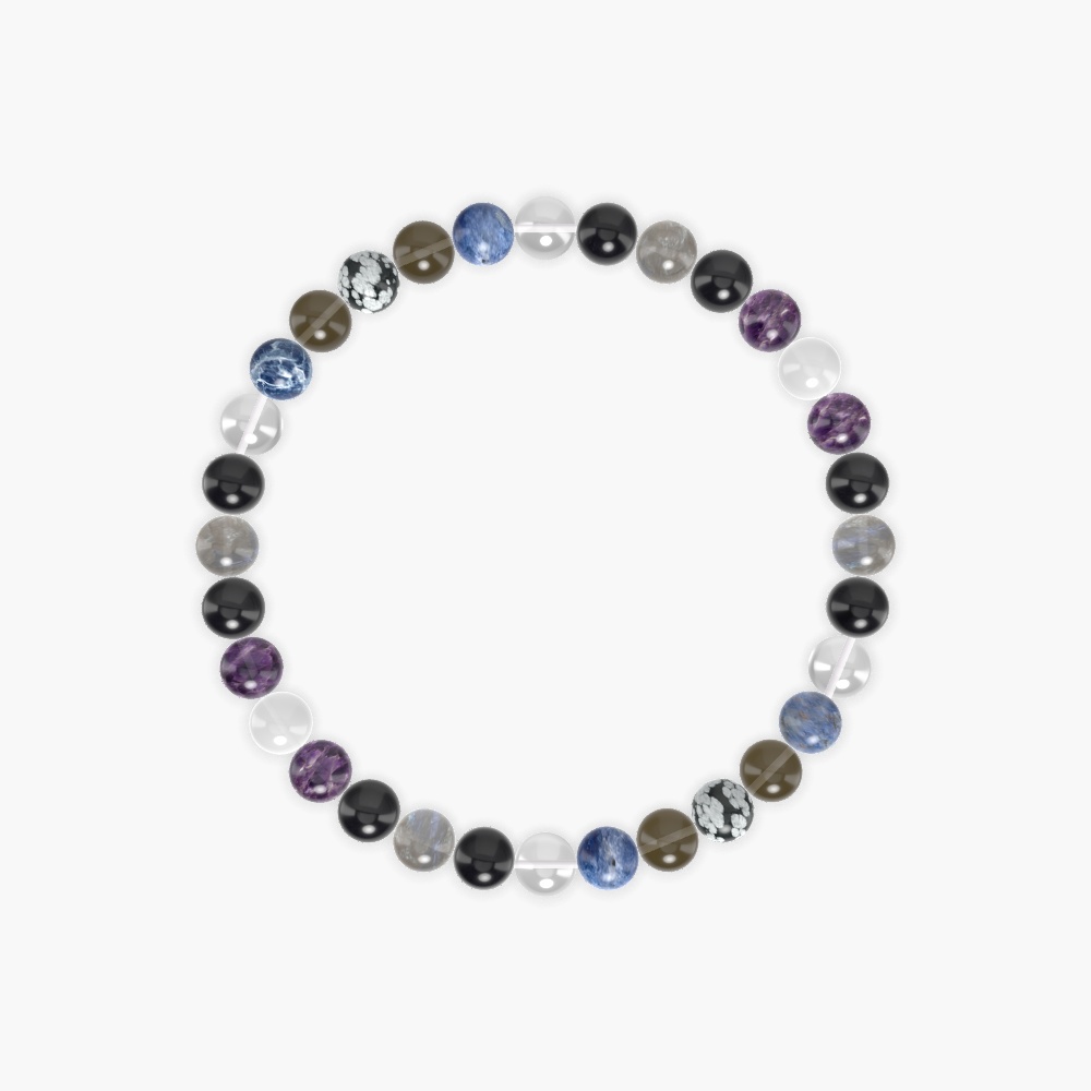 Clear Quartz, Sodalite, Smoky Quartz and more Gemstone Bracelet