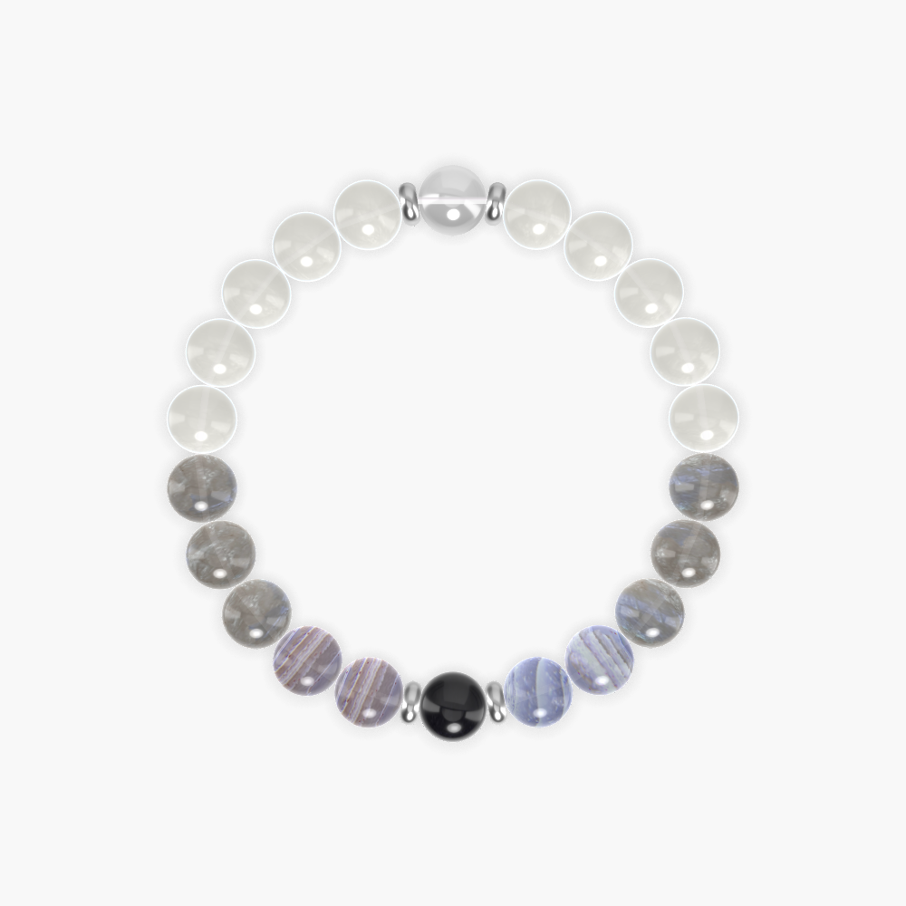 Moonstone, Labradorite, Blue Lace Agate and more Gemstone Bracelet
