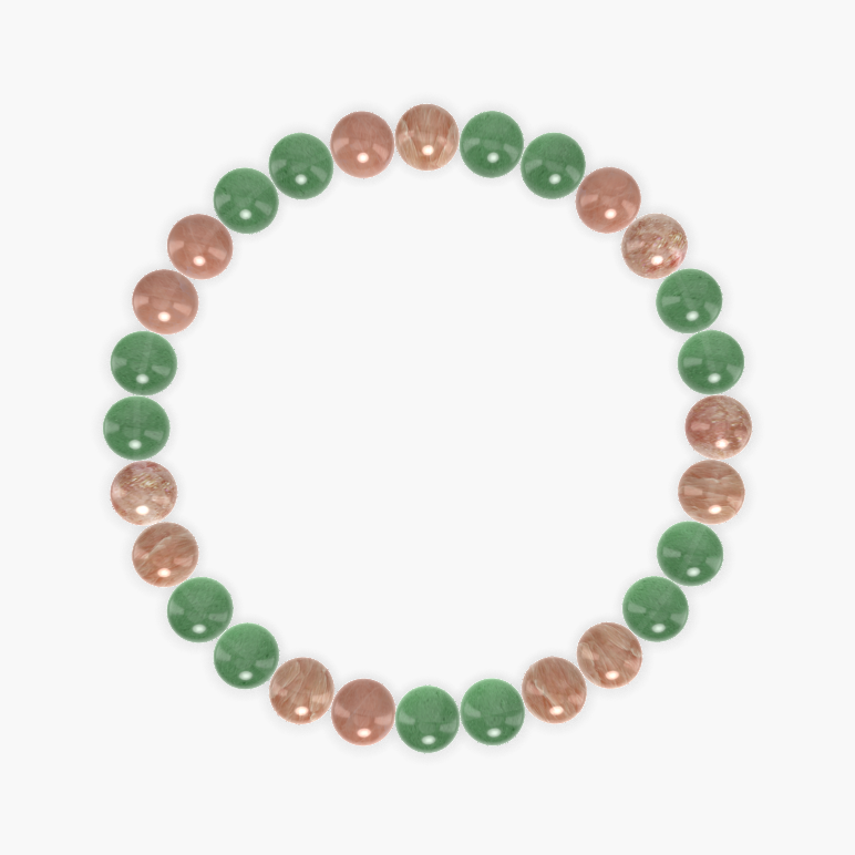 Aventurine and Sunstone Bracelet