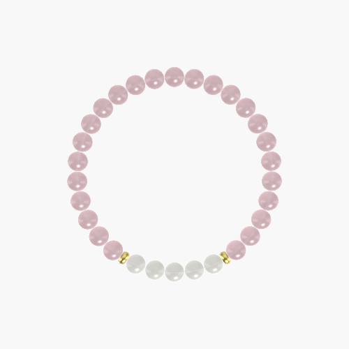 Rose Quartz and Moonstone Bracelet