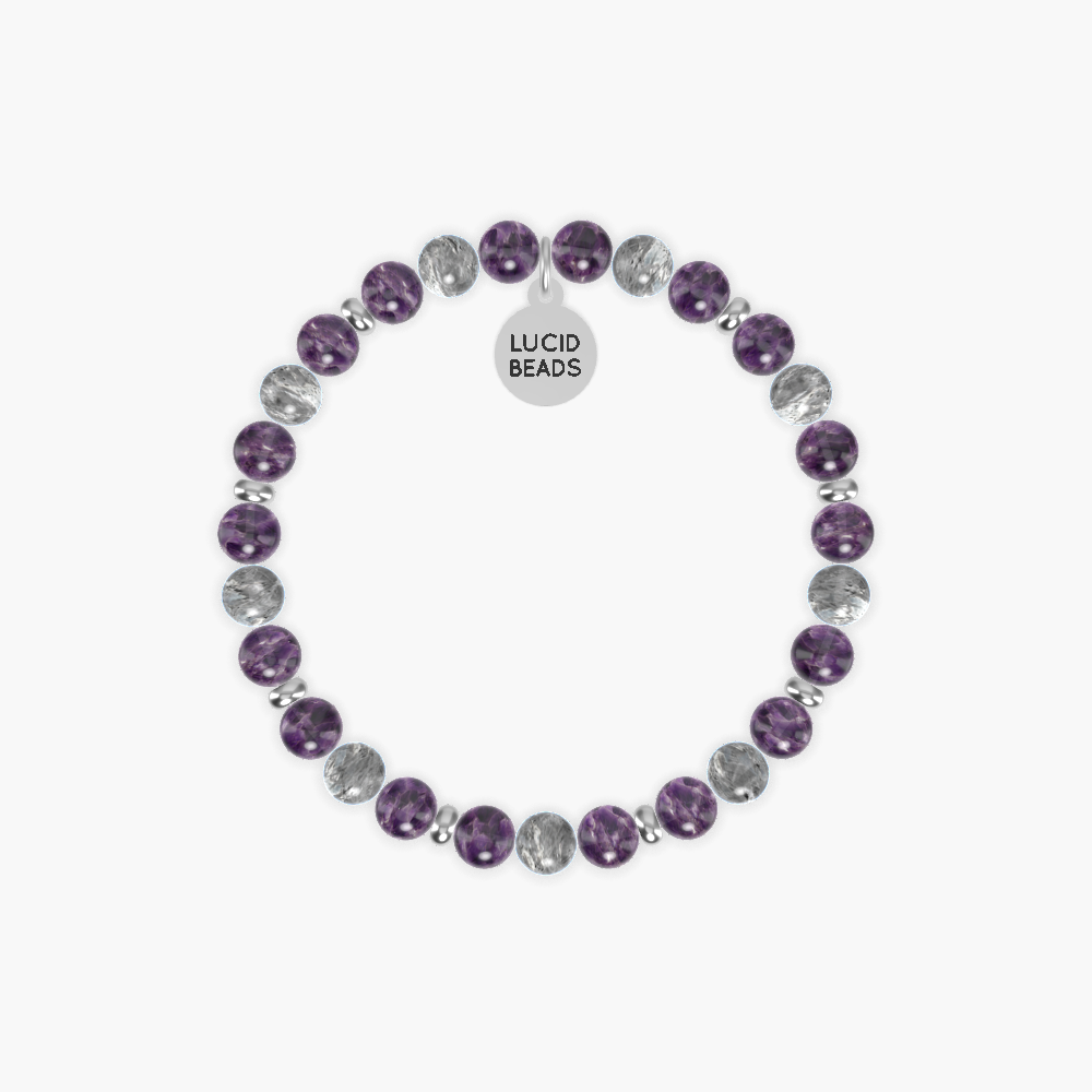 Aquarius Zodiac Sign - Amethyst and Labradorite Bracelet