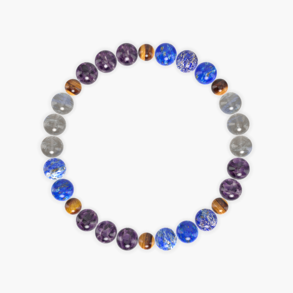Lapis Lazuli, Amethyst, Tiger Eye and more Gemstone Bracelet