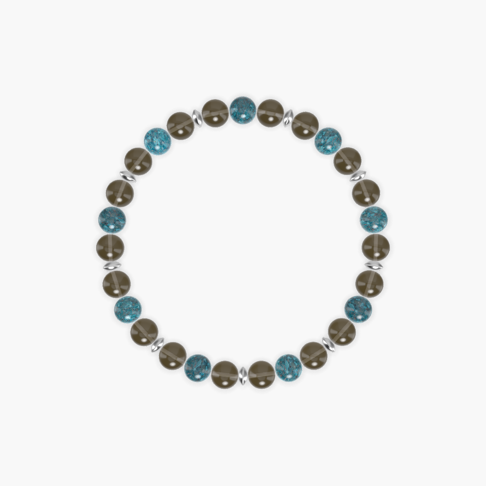 Smoky Quartz and Apatite Bracelet
