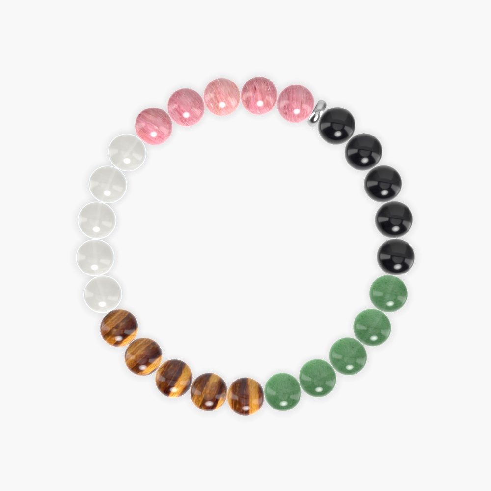 Tiger Eye, Aventurine, Black Obsidian and more Gemstone Bracelet