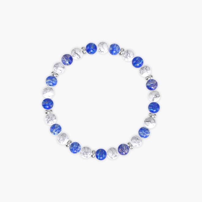 Lapis Lazuli and Howlite Bracelet