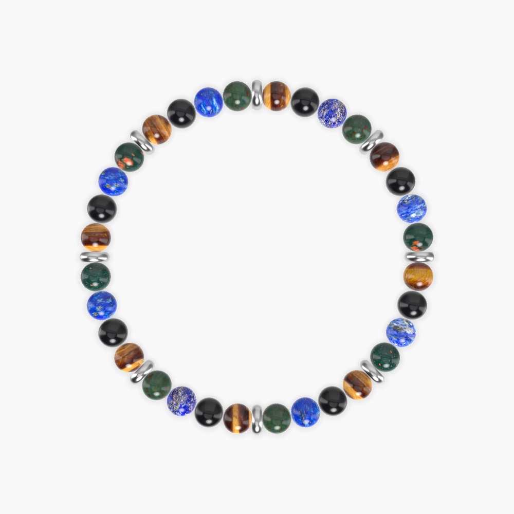 Bloodstone, Lapis Lazuli, Black Obsidian and more Gemstone Bracelet