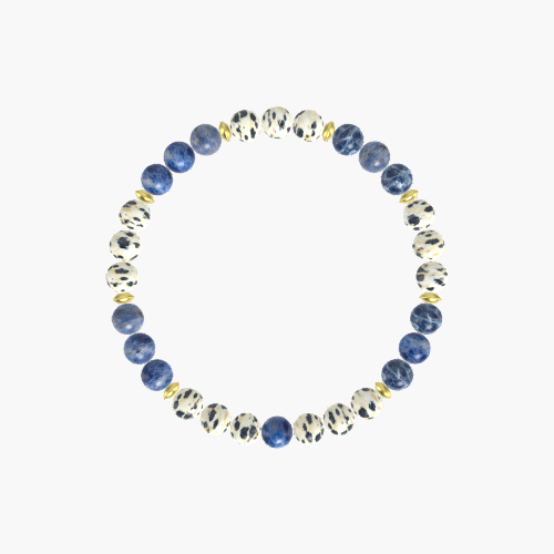 Dalmatian Jasper and Sodalite Bracelet