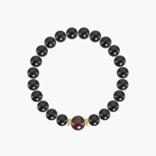 Black Tourmaline and Garnet Bracelet