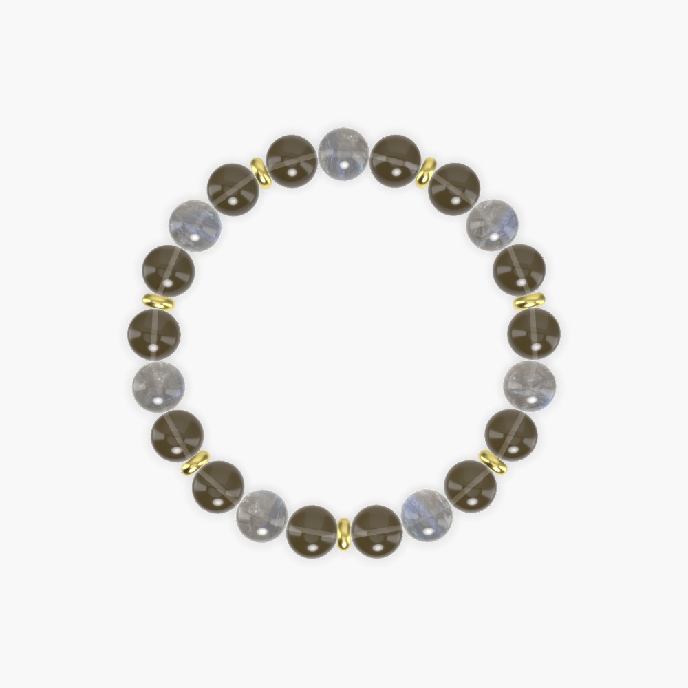 Smoky Quartz and Labradorite Bracelet