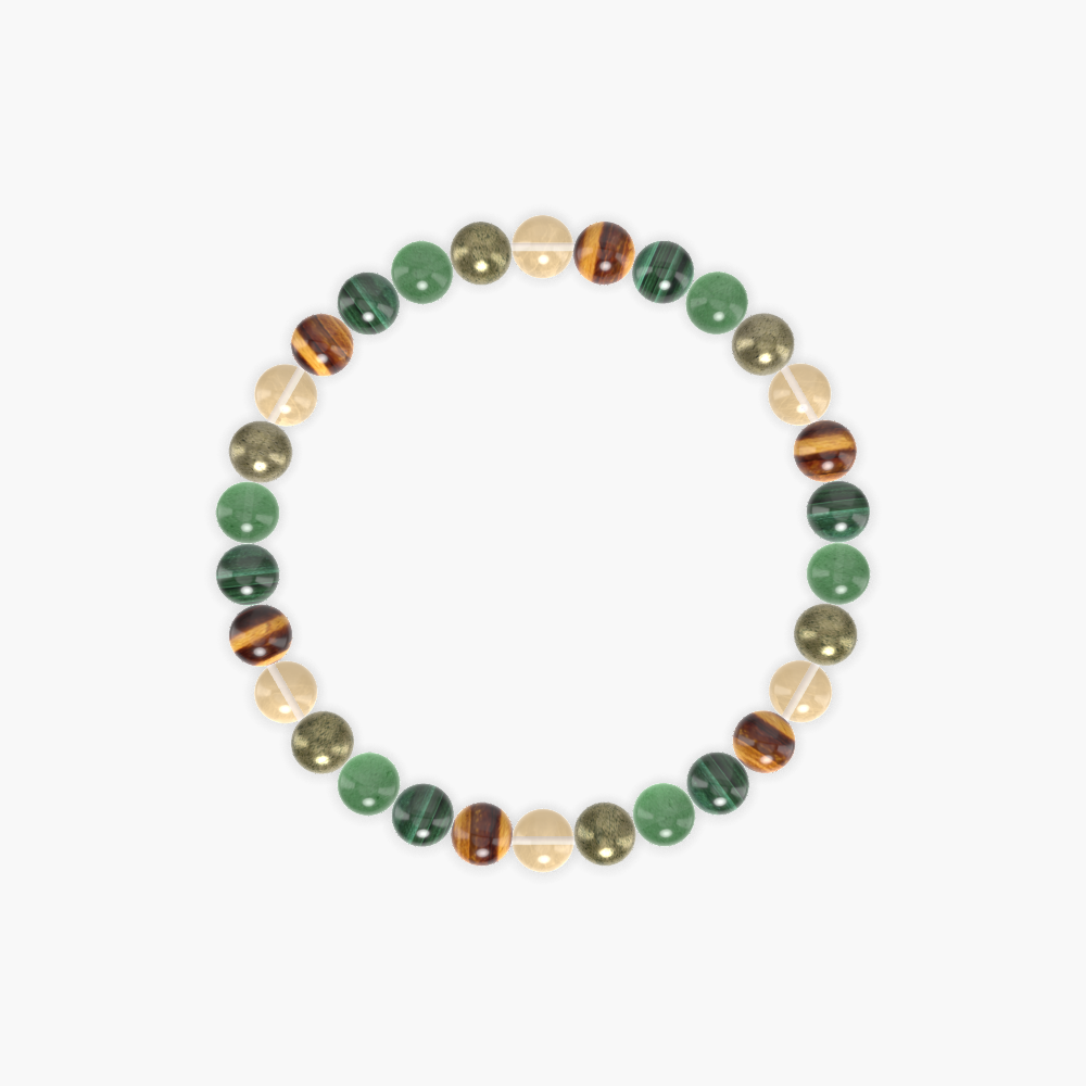 Citrine, Pyrite, Aventurine and more Gemstone Bracelet